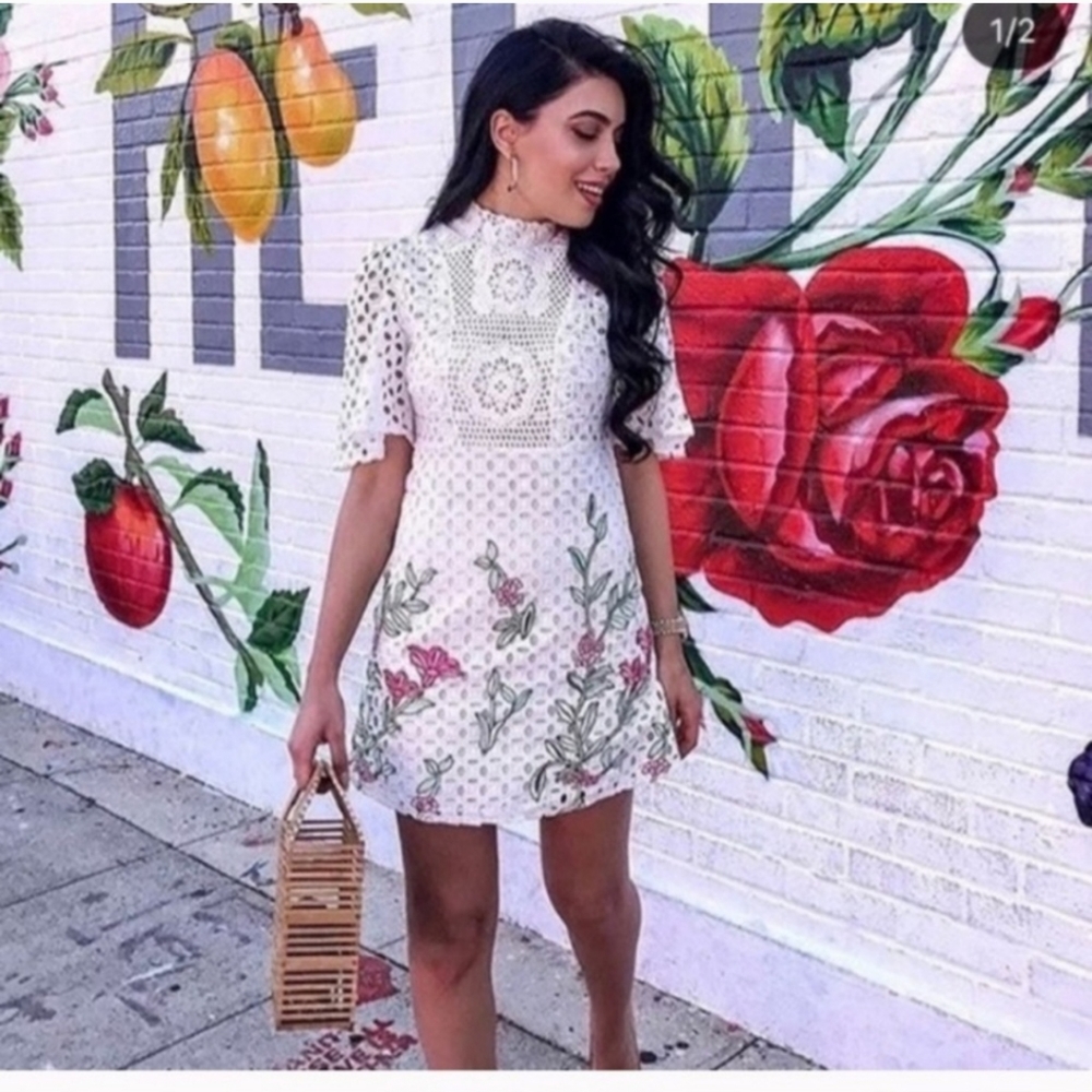 Zara crochet / eyelet dress - Picture 2 of 8